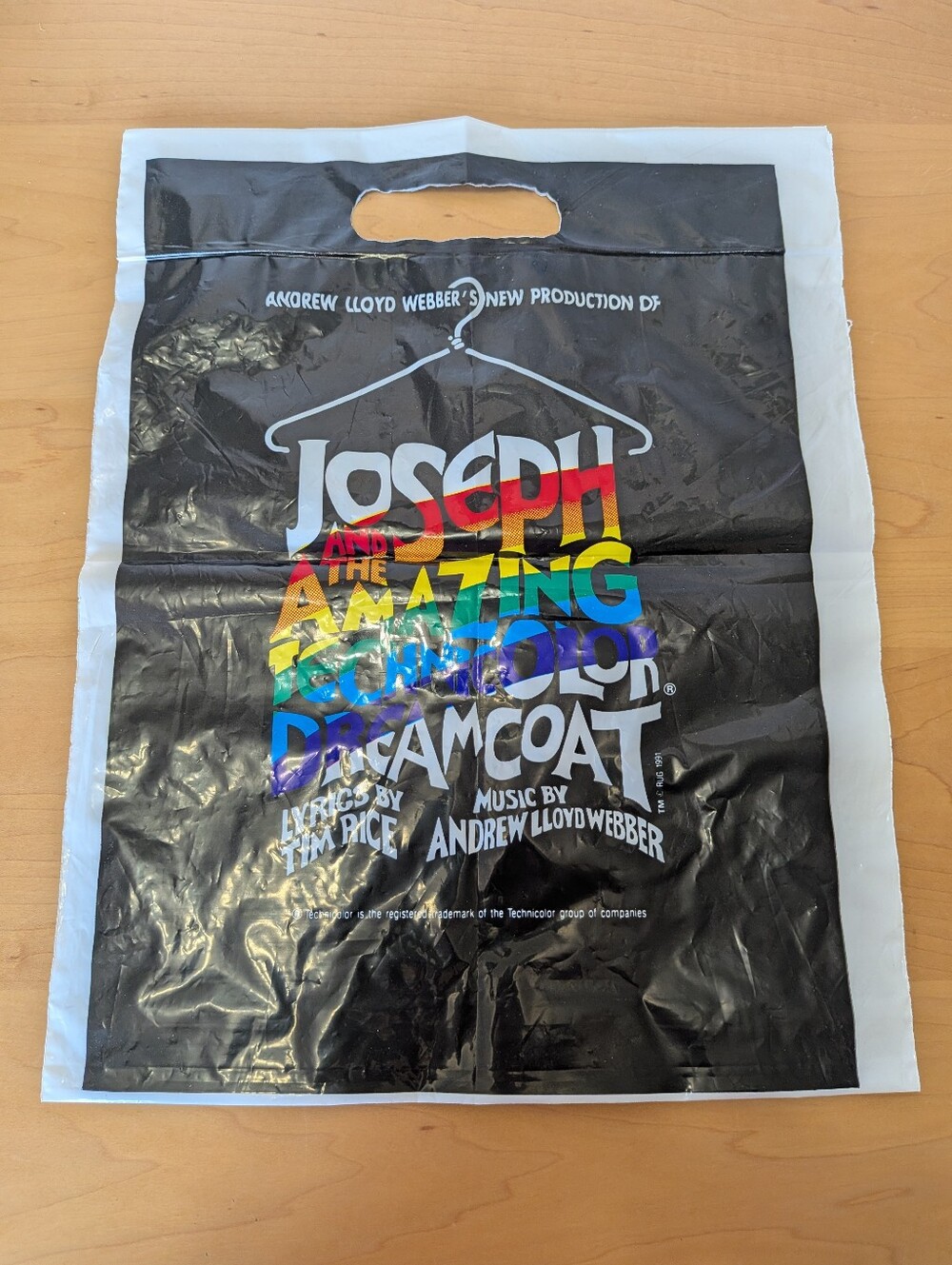 Vintage Joseph Bag Theatre Broadway Mirvish 90s Souvenir Musical